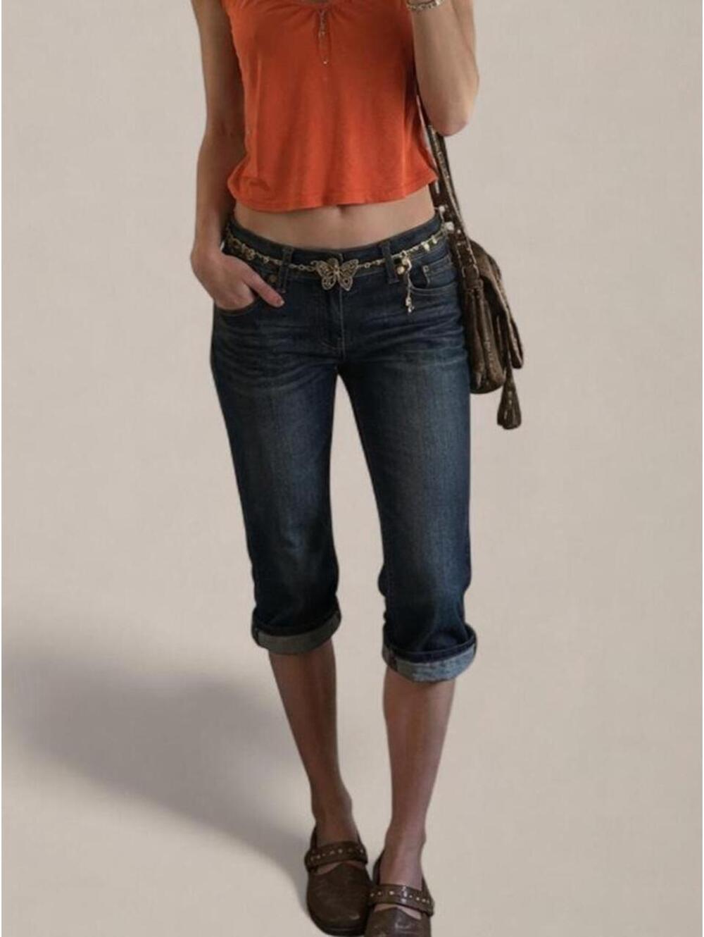 1822 Denim Y2K Low Rise Capri Jeans Size 8